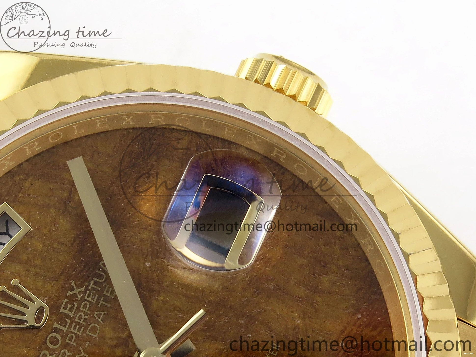 MiroTime 0324 Day Date 36 YG RAF Best Edition Brown Wave Dial on YG Bracelet A Effortless 1383